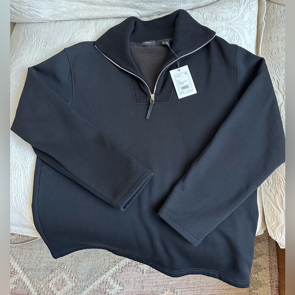 *NWT* Men’s Theory Black Quarter-Zip - Picture 9 of 9